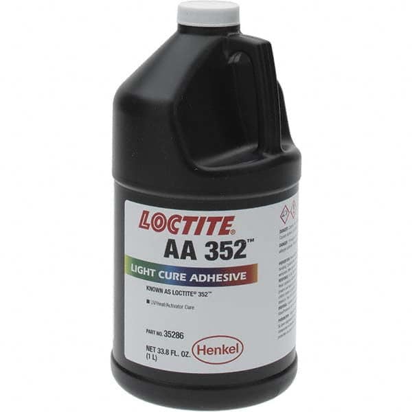 Loctite - 1 L Bottle Clear Light Cure Adhesive - 352 1 LITER UV LOCTITE LTCURE ADHS - Benchmark Tooling