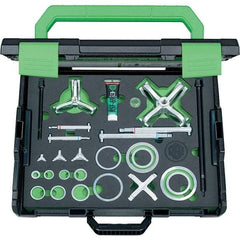 KUKKO - 38 Piece, 3/8 to 3-7/8" Spread, Blind Hole Puller Set - 2 Bolts, 14 Jaws, 6-3/16" Reach - Benchmark Tooling