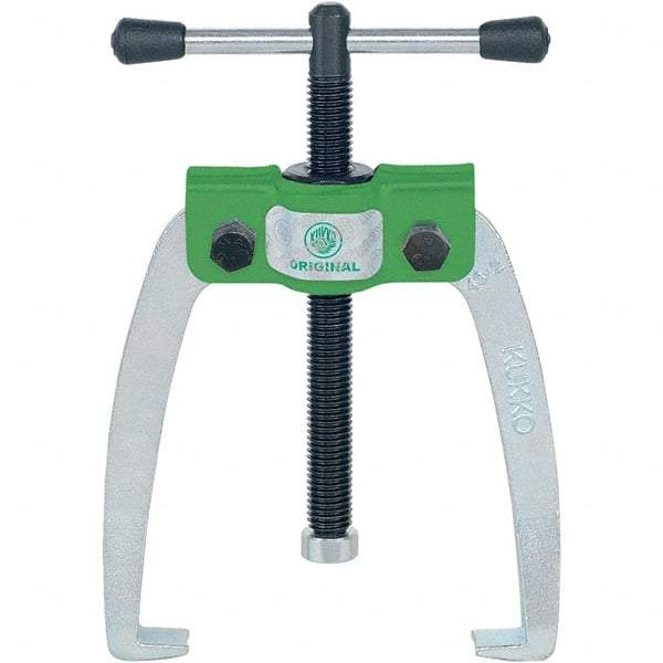 KUKKO - 2 Jaw, 1/4" to 2-3/4" Spread, 1 Ton Capacity, Jaw Puller - 2-3/4" Reach, For Bearings, Gears, Discs - Benchmark Tooling