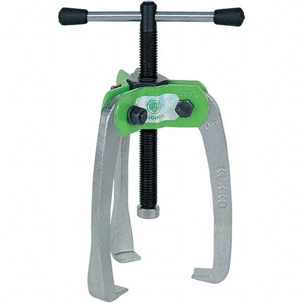 KUKKO - 3 Jaw, 1/4" to 2-3/4" Spread, 1-1/2 Ton Capacity, Jaw Puller - 2-3/4" Reach, For Bearings, Gears, Discs - Benchmark Tooling