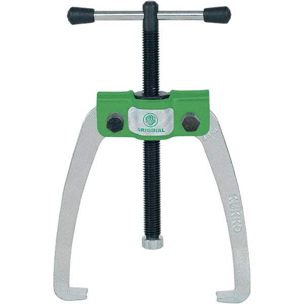 KUKKO - 2 Jaw, 1/4" to 3-3/16" Spread, 1 Ton Capacity, Jaw Puller - 3-3/16" Reach, For Bearings, Gears, Discs - Benchmark Tooling