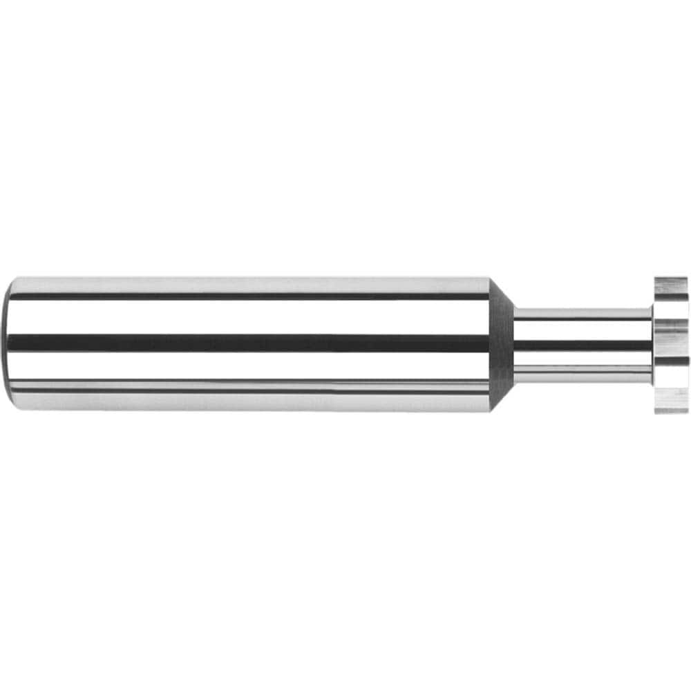 Harvey Tool - ANSI 404 (Old Std # 3) 1/2" Cut Diam, 1/8" Cut Width, 1/2" Shank, Straight-Tooth Woodruff Keyseat Cutter - Benchmark Tooling