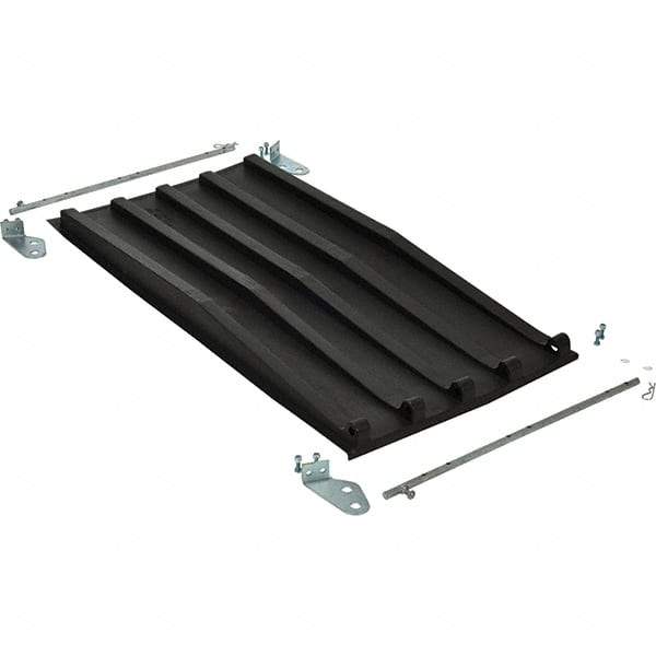 Vestil - Blue Polypropylene Self-Dumping Hopper Poly Lid - Use with Dumpers - Benchmark Tooling