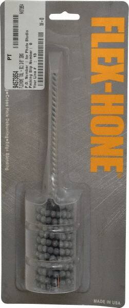 Brush Research Mfg. - 1-3/8" Bore Diam, 320 Grit, Silicon Carbide Flexible Hone - Extra Fine, 8" OAL - Benchmark Tooling