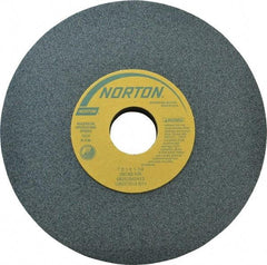 Norton - 7" Diam x 1-1/4" Hole x 1" Thick, I Hardness, 80 Grit Surface Grinding Wheel - Silicon Carbide, Type 1, Medium Grade, 3,600 Max RPM, Vitrified Bond, No Recess - Benchmark Tooling