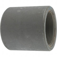 Made in USA - Size 2-1/2", Class 3,000, Forged Carbon Steel Black Pipe Coupling - 3,000 psi, Threaded End Connection - Benchmark Tooling