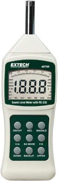 Extech - A and C Frequency Weight, LCD Display Sound Meter - 30 to 130 Decibels - Benchmark Tooling