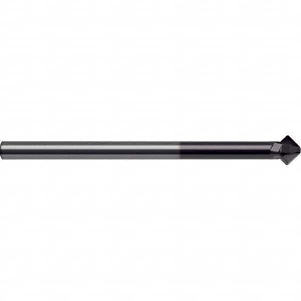 Guhring - 8mm Diam 4 Flute Single End Solid Carbide Chamfer Mill - Benchmark Tooling
