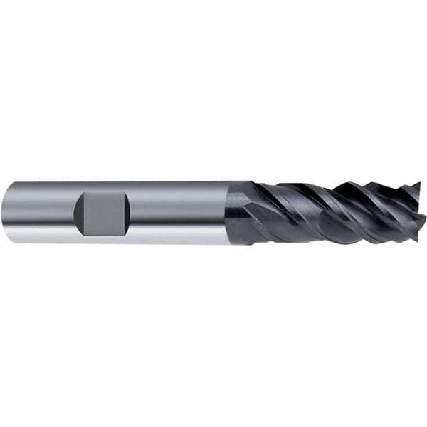 Guhring - 10mm, 4 Flute, Single End, Solid Carbide, Corner Chamfer End Mill - 72mm OAL, 48° Helix, Right Hand Flute, 24mm LOC, Right Hand Cut - Benchmark Tooling