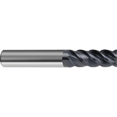 Guhring - 12mm, 4 Flute, Single End, Solid Carbide, Corner Chamfer End Mill - 83mm OAL, 48° Helix, Right Hand Flute, 28mm LOC, Right Hand Cut - Benchmark Tooling