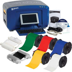 Brady - Electronic Label Makers Type: Desktop Label Printer Accessories: Cutter Cleaning Tool; Network Card; PCK-6 Cleaning Kit; Power Cord; Quick Start Guide; USB Cable - Benchmark Tooling