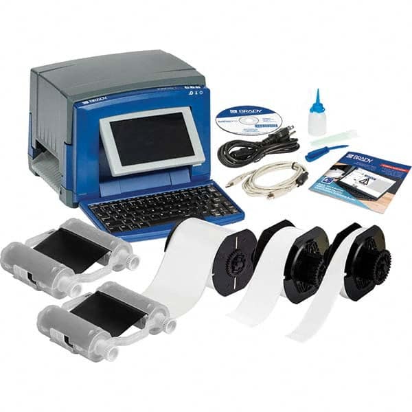 Brady - Electronic Label Makers Type: Desktop Label Printer Accessories: Cleaning Kit; Cutter Cleaning Tool; Documentation Holder; Drivers CD; Network Card; Power Cord; Quick Start Guide; Stylus; USB Cable - Benchmark Tooling