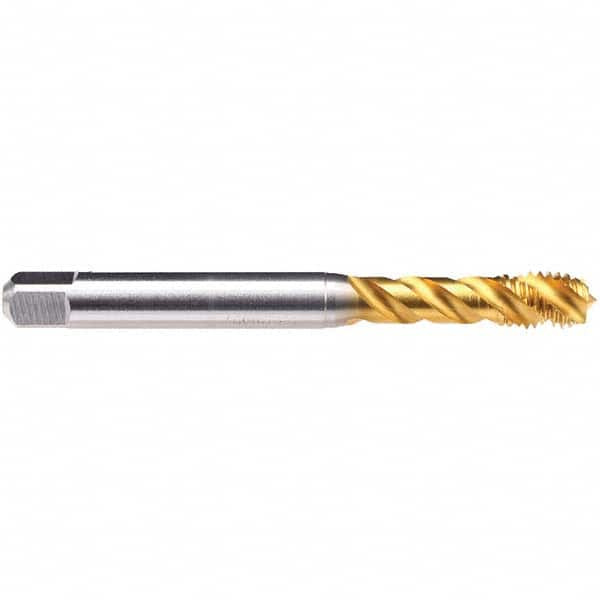 Spiral Flute Tap: M5 x 0.80, Metric, 2-3 P, 6HX Class of Fit, TiN Finish Right Hand Flute, Right Hand Thread, D4, Series Enorm Z