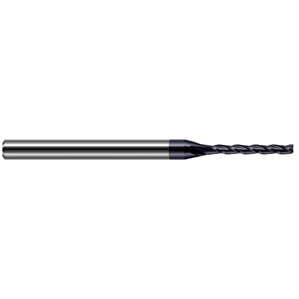 Square End Mill: 5/64'' Dia, 5/8'' LOC, 1/8'' Shank Dia, 2-1/2'' OAL, 4 Flutes, Solid Carbide Single End, AlTiN Finish, 30 ° Helix, Centercutting, RH Cut, RH Flute