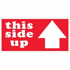 Shipping & DOT Label: ″This Side Up″, Rectangle, 4″ Wide, 2″ High Paper, Semi-Gloss