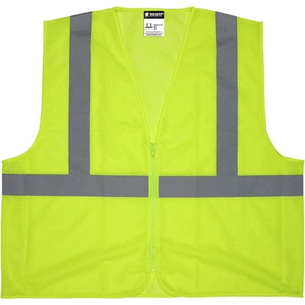 MCR Safety - Size 3XL Lime Mesh General Purpose High Visibility Vest - Benchmark Tooling