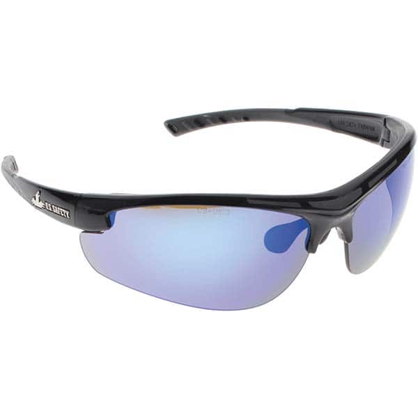 MCR Safety - Blue Mirror Lenses, Framed Dual Lens Safety Glasses - Benchmark Tooling