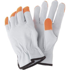 MCR Safety - Size L Leather Work Gloves - Benchmark Tooling