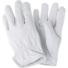 MCR Safety - Size M Leather Abrasion & Puncture Protection Work Gloves - Benchmark Tooling