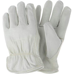 MCR Safety - Size L Leather Abrasion Protection Work Gloves - Benchmark Tooling