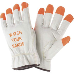 MCR Safety - Size L Leather Abrasion Protection Work Gloves - Benchmark Tooling