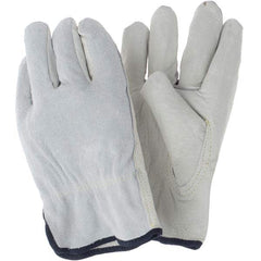 MCR Safety - Size XL Leather Abrasion Protection Work Gloves - Benchmark Tooling