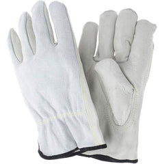 MCR Safety - Size 3XL Leather Abrasion Protection Work Gloves - Benchmark Tooling