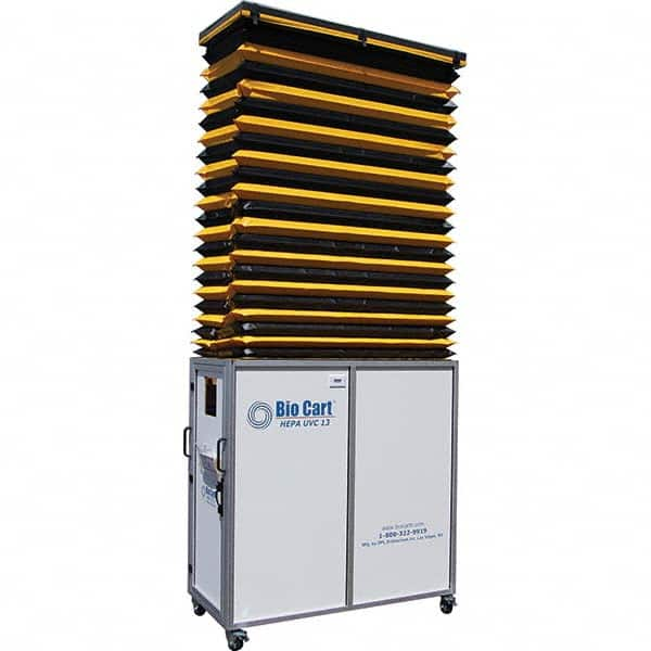 Air-Care - 36" Wide x 36" High x 75" Deep, Air Cleaner Containment Cart - Benchmark Tooling