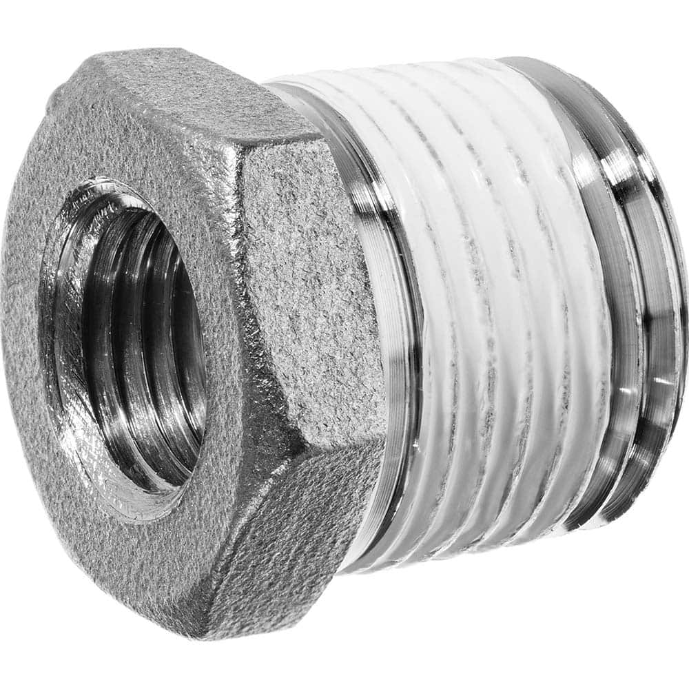 Pipe Fitting: 1/2 x 3/8″ Fitting, 304 Stainless Steel 150 psi