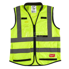 High Visibility Vest: Small & Medium Yellow, Zipper Closure