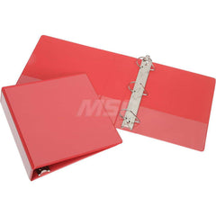 Ring Binders; Binder Type: 3 Hole Binder; Capacity: 2; Color: Red; Material: Vinyl; Size: 8-1/2 x 11; Minimum Order Quantity: Vinyl; Material: Vinyl