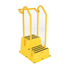 Vestil - Step Ladders; Type: Step Stand ; Height (Feet): 4' 9-1/4" ; Industry Rating: Type IA ; Load Capacity (Lb.): 500.000 ; Material: Polyethylene ; Base Spread: 25 (Inch) - Exact Industrial Supply