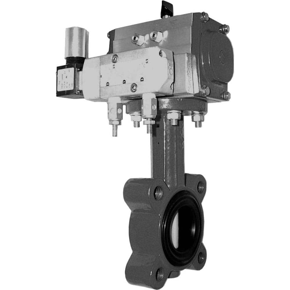 Honeywell - Actuated Butterfly Valves; Pipe Size: 10 (Inch); Actuator Type: Pneumatic ; Style: Flanged ; Material: Cast Iron; Polyester ; WOG Rating (psi): 50 ; Seat Material: EPDM - Exact Industrial Supply