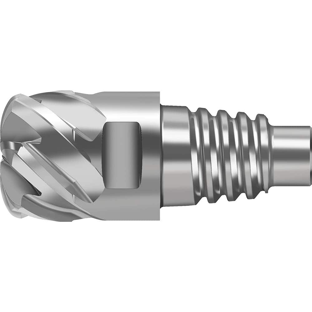 Corner Radius & Corner Chamfer End Mill Heads; Mill Diameter (mm): 20.00; Mill Diameter (Decimal Inch): 0.7870; Length of Cut (mm): 21.3000; Connection Type: E20; Overall Length (mm): 40.8000; Flute Type: Spiral; Material Grade: WJ30RA; Helix Angle: 50; C