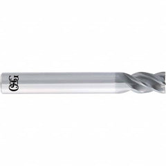 Square End Mill: 1/8'' Dia, 3/16'' LOC, 1/8'' Shank Dia, 2'' OAL, 4 Flutes, Solid Carbide Single End, Duarise Finish, Straight Flute, Variable Helix, Centercutting, RH Cut, RH Flute, Series 8200