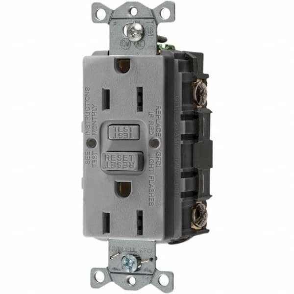 Bryant Electric - GFCI Receptacles Grade: Commercial Color: Gray - Benchmark Tooling