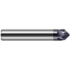 Harvey Tool - 3/4" Diam 120°/60° 3-Flute Single End Solid Carbide Chamfer Mill - Exact Industrial Supply