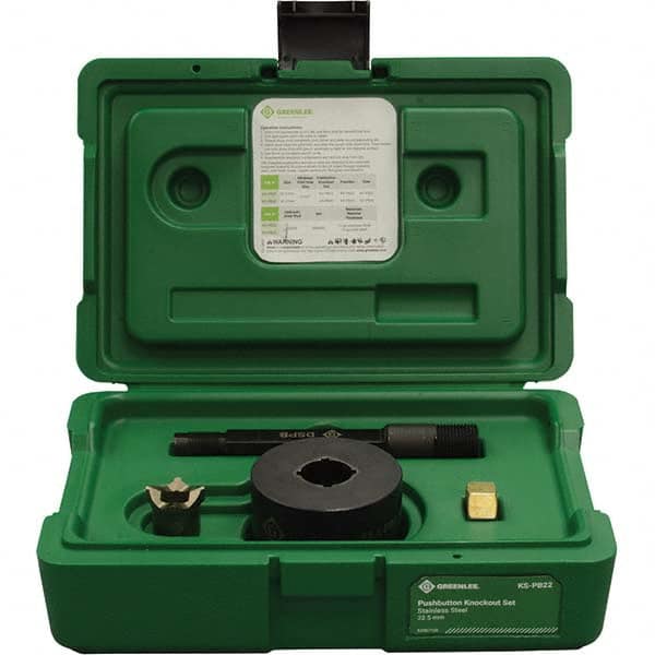 Greenlee - Punch & Driver Kits Tool Type: Knockout Set Punch Shape: Round - Benchmark Tooling