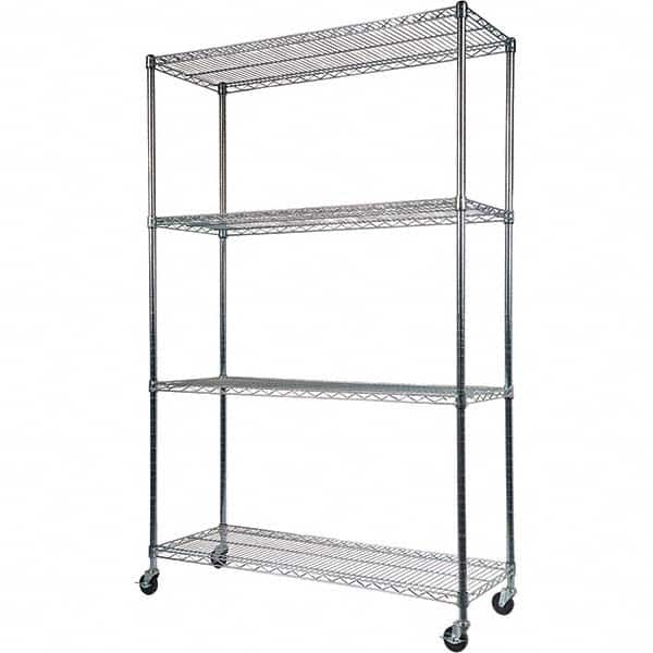 ALERA - 2,400 Lb Capacity 4 Shelf Wire Shelving - Starter Unit - Benchmark Tooling