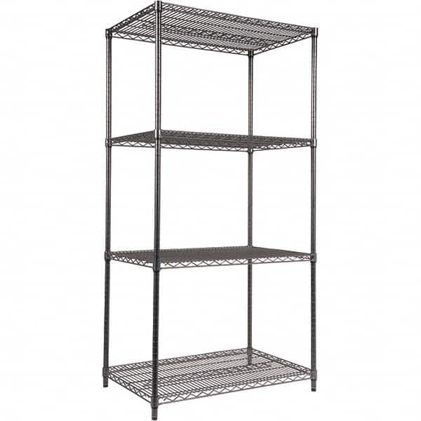 ALERA - 4,000 Lb Capacity 4 Shelf Wire Shelving - Starter Unit - Benchmark Tooling