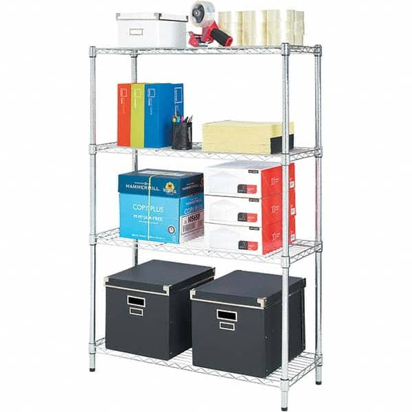 ALERA - 1,000 Lb Capacity 4 Shelf Wire Shelving - Starter Unit - Benchmark Tooling