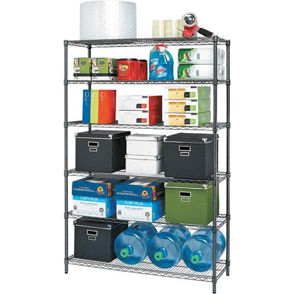 ALERA - 3,600 Lb Capacity 6 Shelf Wire Shelving - Starter Unit - Benchmark Tooling