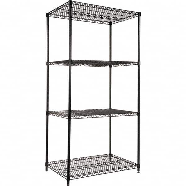 ALERA - 4,000 Lb Capacity 4 Shelf Wire Shelving - Starter Unit - Benchmark Tooling