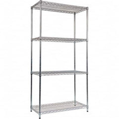 ALERA - 5,000 Lb Capacity 4 Shelf Wire Shelving - Starter Unit - Benchmark Tooling