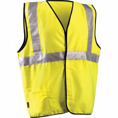 OccuNomix - Size 4X/5X L Flame Resistant Hi-Vis Yellow Solid General Purpose High Visibility Vest - Benchmark Tooling