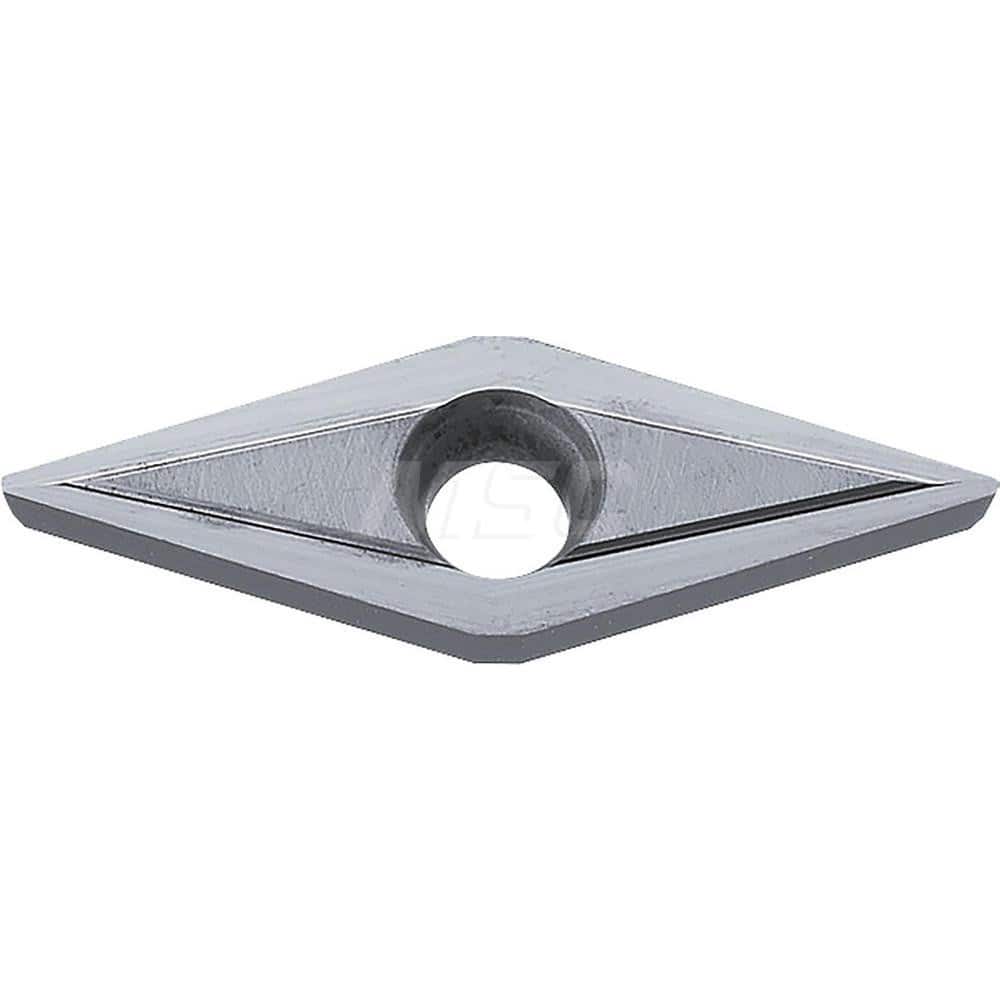 Kyocera VBGT 2202FNZ TN60 Grade Uncoated Cermet, 5 Degree, Diamond, Positive Rake Angle, Neutral Turning Insert for Continuous and Medium in (P) Carbon/Alloy Steel