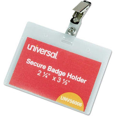 UNIVERSAL - Badge Holders Attachment Type: Clip-On Horizontal or Vertical Holder: Horizontal - Benchmark Tooling