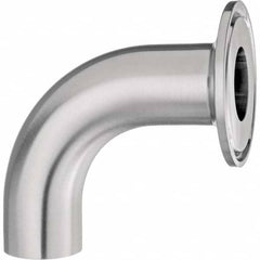 Value Collection - Sanitary Stainless Steel Pipe Fittings Type: 90 Elbow Adapter Style: Quick-Clamp to Butt Weld - Benchmark Tooling