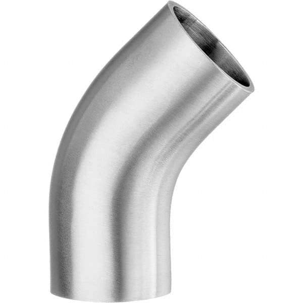 Value Collection - Sanitary Stainless Steel Pipe Fittings Type: 45 Elbow Style: Butt Weld - Benchmark Tooling