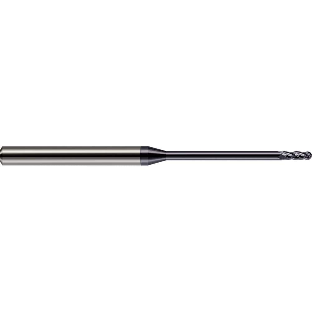 Harvey Tool - Ball End Mills; Mill Diameter (mm): 1.20 ; Mill Diameter (Inch): 3/64 ; Mill Diameter (Decimal Inch): 0.0470 ; Number of Flutes: 4 ; Length of Cut (Decimal Inch): 0.1410 ; Material: Solid Carbide - Exact Industrial Supply